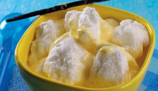 Lapte de pasare cu vanilie si rom