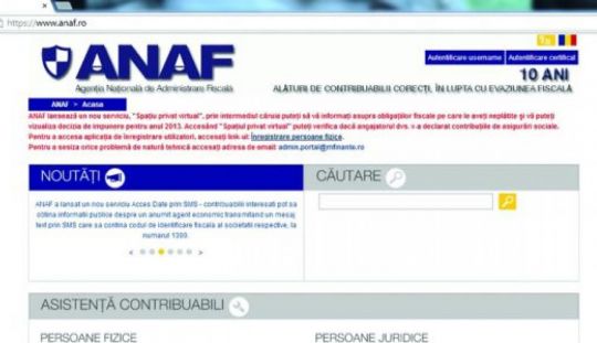 Anaf a lansat aplicatia "Spatiul privat virtual"